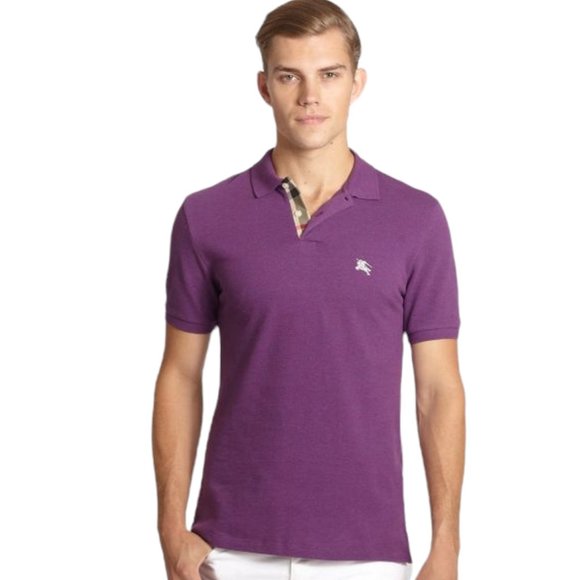 burberry purple polo
